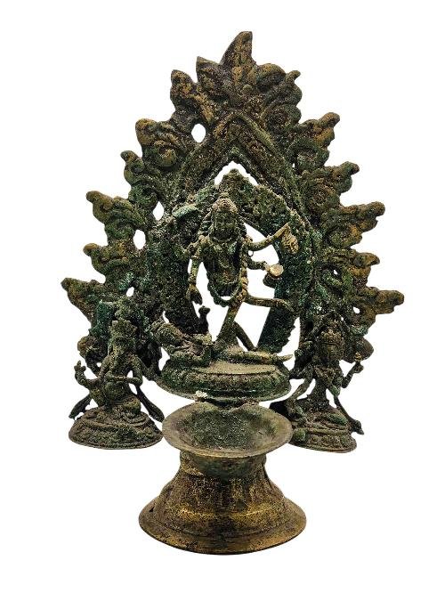 This 23cm tall Kali, Buddhist Handmade Statue With Oil Lamp, Antique Finishing (Product Code: HMS37040) weighs 1.19kg and is available at an offer price of US$330.