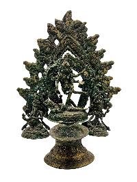 thumb1-Kali, Buddhist Handmade Statue With Oil Lamp, Antique Finishing