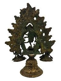 thumb4-Kali, Buddhist Handmade Statue With Oil Lamp, Antique Finishing