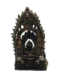 [yellow Jambhala] With [ganesh] And [lakshmi], Buddhist Handmade Statue, [antique Finishing]