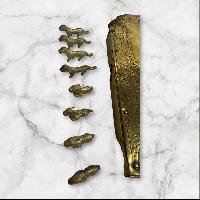 thumb2-Handmade Brass Bagh Chal Game Set Tiger & Goats – Traditional Nepali Strategy Board - Medium Size