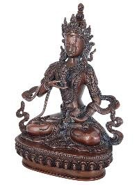 thumb1-Vajrasattva Statue Handmade, Chocolate Oxidized