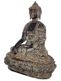 thumb1-Shakyamuni Buddha Statue Handmade, Chocolate Oxidized