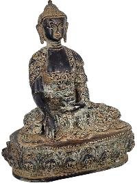 thumb2-Shakyamuni Buddha Statue Handmade, Chocolate Oxidized