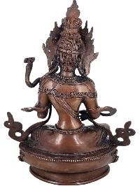 thumb3-Saraswati Statue Handmade, Chocolate Oxidized Finish