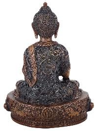 thumb3-Shakyamuni Buddha Statue Handmade, Double-Tone Chocolate Oxidized