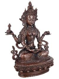 thumb2-Prajnaparamita Statue Handmade, Chocolate Oxidized