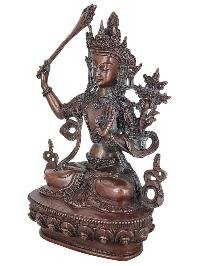thumb1-Manjushri Statue Handmade, Chocolate Oxidized
