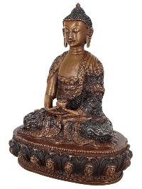 thumb1-Amitabha Buddha Statue Handmade, Double-Tone Chocolate Oxidized
