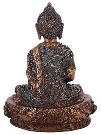thumb3-Amitabha Buddha Statue Handmade, Double-Tone Chocolate Oxidized