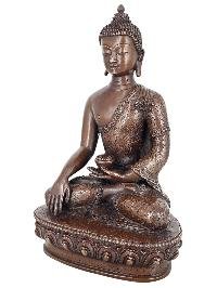thumb1-Shakyamuni Buddha Statue Handmade, Chocolate Oxidized