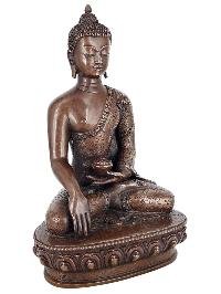 thumb2-Shakyamuni Buddha Statue Handmade, Chocolate Oxidized