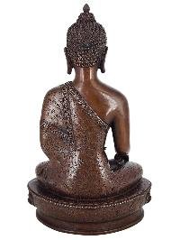 thumb3-Shakyamuni Buddha Statue Handmade, Chocolate Oxidized