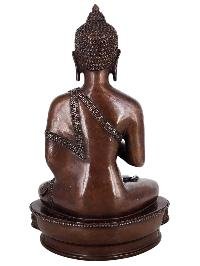 thumb3-Amoghasiddhi Buddha Statue Handmade, Chocolate Oxidized