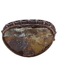 thumb4-Amoghasiddhi Buddha Statue Handmade, Chocolate Oxidized