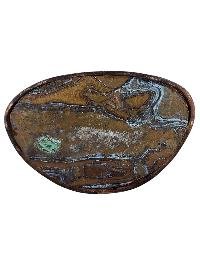 thumb4-White Tara Statue Handmade, Chocolate Oxidized, Double Lotus Base