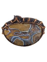 thumb4-Yellow Jambhala Statue Handmade, Double-Tone Chocolate Oxidized