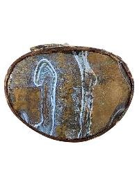 thumb5-Saraswati Statue Handmade Buddhist Sculpture, Chocolate Oxidized, Silver Plated