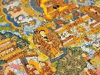thumb6-Buddha Life Story Thangka Statue Hand,Painted Tibetan Artwork With Real Gold .