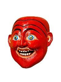 thumb2-Artisan Joker Character Mask, Tibetan Style Art, Poplar Wood, Classic Colors