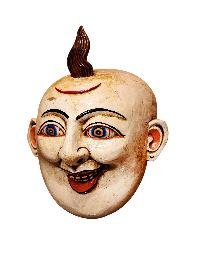 thumb2-Artisan Joker Face Mask, Tibetan Style Craft, Poplar Wood, Traditional Colors