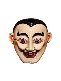 thumb2-Wall Hanging Joker Wooden Mask, Tibetan Art Style, Poplar Wood, Traditional Finish