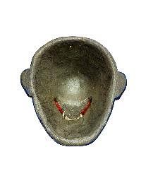 thumb3-Handcrafted Oni Demon Wooden Mask, Tibetan Style Wall Decor, Poplar Wood, Traditional Colors