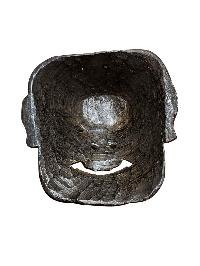 thumb2-Decorative Joker Face Wooden Mask, Tibetan Inspired Art, Poplar Wood, Traditional Finish