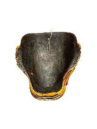 thumb1-Handcrafted Tiger Head Wooden Mask, Tibetan Style Wall Decor, Poplar Wood, Traditional Colors