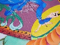 thumb6-Simhamukha Yogini Thangka, Buddhist Traditional Painting, Hand Painted, Real Gold, Best Value