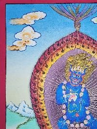thumb1-Yamantaka Thangka, Buddhist Traditional Painting, Hand Painted, Real Gold, Best Value