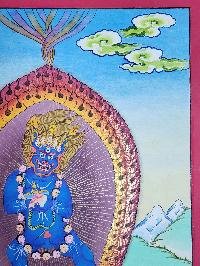 thumb2-Yamantaka Thangka, Buddhist Traditional Painting, Hand Painted, Real Gold, Best Value