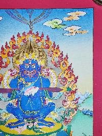 thumb2-Mahakala Two Arms Thangka, Buddhist Traditional Painting, Hand Painted, Real Gold, Best Value