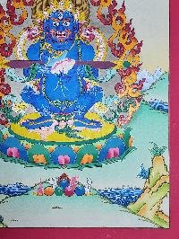 thumb3-Mahakala Two Arms Thangka, Buddhist Traditional Painting, Hand Painted, Real Gold, Best Value