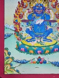 thumb4-Mahakala Two Arms Thangka, Buddhist Traditional Painting, Hand Painted, Real Gold, Best Value