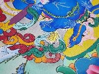 thumb6-Mahakala Two Arms Thangka, Buddhist Traditional Painting, Hand Painted, Real Gold, Best Value