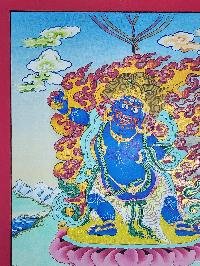 thumb1-Vajrapani Thangka, Buddhist Traditional Painting, Hand Painted, Real Gold, Best Value