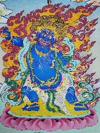 thumb5-Vajrapani Thangka, Buddhist Traditional Painting, Hand Painted, Real Gold, Best Value