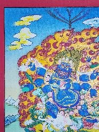 thumb1-Mahakala Six Arms Thangka, Buddhist Traditional Painting, Hand Painted, Real Gold, Best Value