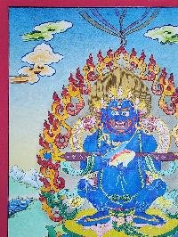 thumb1-Mahakala Two Arms Thangka, Buddhist Traditional Painting, Hand Painted, Real Gold, Best Value