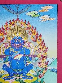 thumb2-Mahakala Two Arms Thangka, Buddhist Traditional Painting, Hand Painted, Real Gold, Best Value