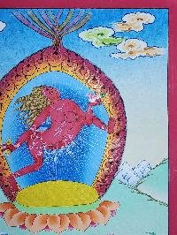 thumb2-Akash Yogini Thangka, Buddhist Traditional Painting, Hand Painted, Real Gold, Best Value