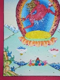 thumb4-Akash Yogini Thangka, Buddhist Traditional Painting, Hand Painted, Real Gold, Best Value