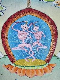 [citipati] Thangka, Buddhist Traditional Painting, [hand Painted], [real Gold], Best Value