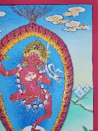 thumb2-Vajrayogini Thangka, Buddhist Traditional Painting, Hand Painted, Real Gold, Best Value