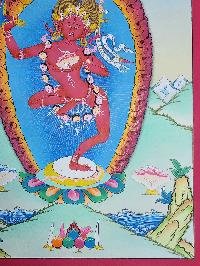 thumb3-Vajrayogini Thangka, Buddhist Traditional Painting, Hand Painted, Real Gold, Best Value