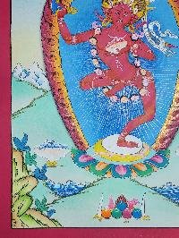 thumb4-Vajrayogini Thangka, Buddhist Traditional Painting, Hand Painted, Real Gold, Best Value