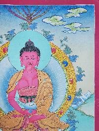 [amitabha Buddha] Thangka, Buddhist Traditional Painting, [hand Painted], [real Gold], Best Value