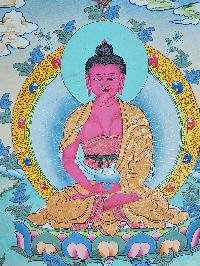 [amitabha Buddha] Thangka, Buddhist Traditional Painting, [hand Painted], [real Gold], Best Value