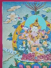 thumb1-Vajrasattva Shakti Thangka, Buddhist Traditional Painting, Hand Painted, Real Gold, Best Value